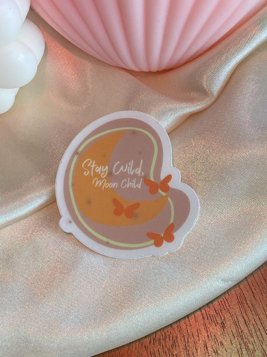 STAY WILD MOON CHILD CLEAR STICKER