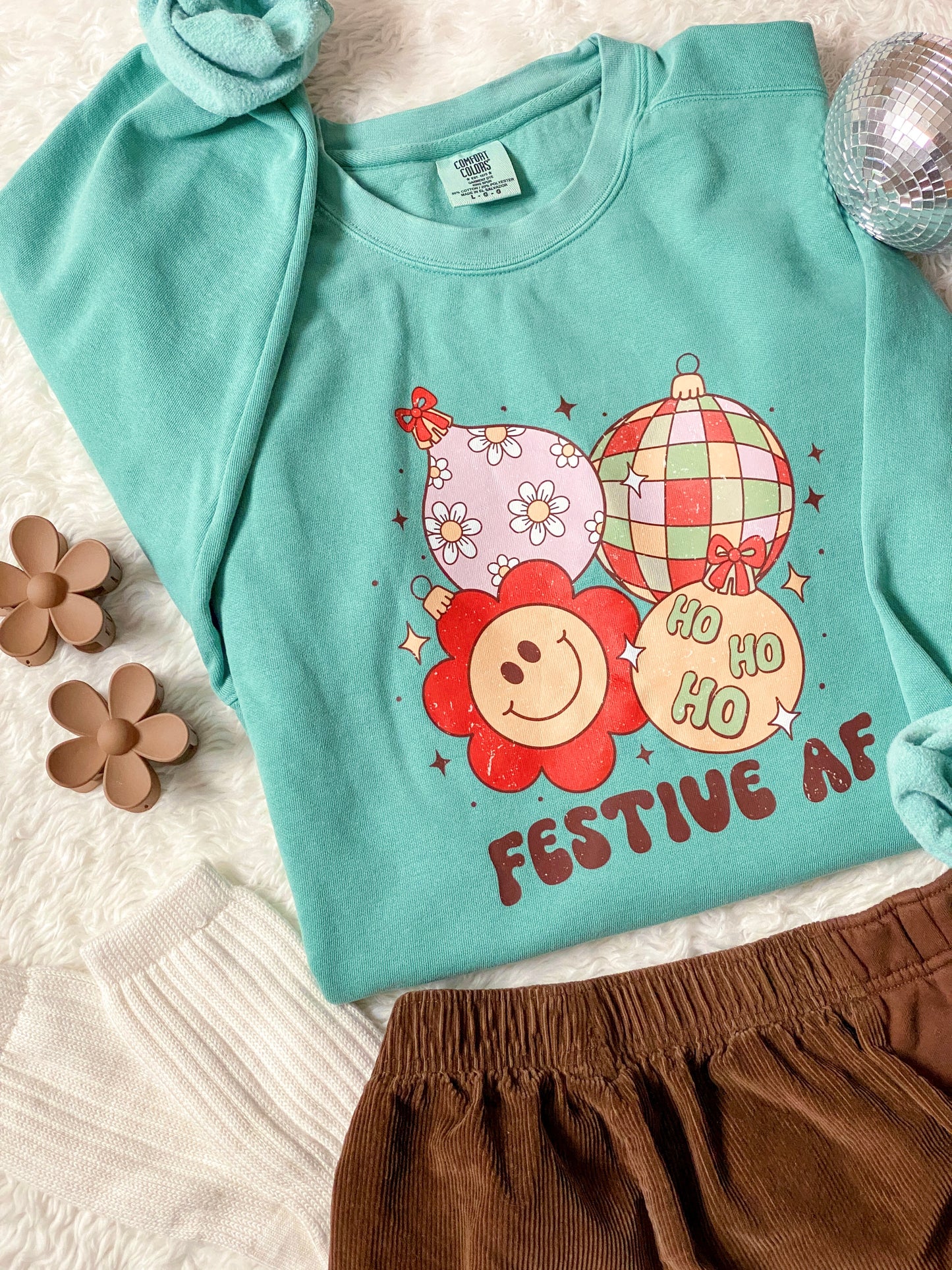 FESTIVE AF | UNISEX CREW NECK CHRISTMAS SWEATSHIRT