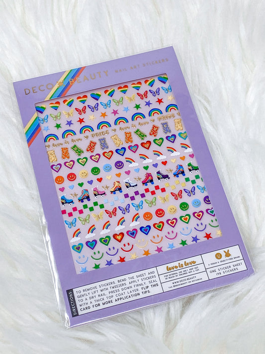 NAIL ART STICKERS - LOVE IS LOVE