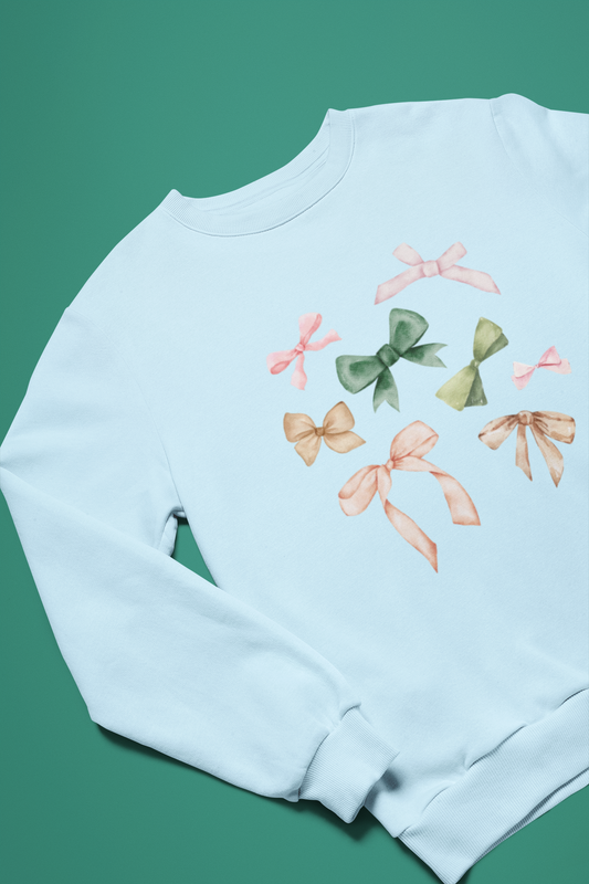 WATERCOLOR BOWS | OVERSIZED SWEATSHIRT