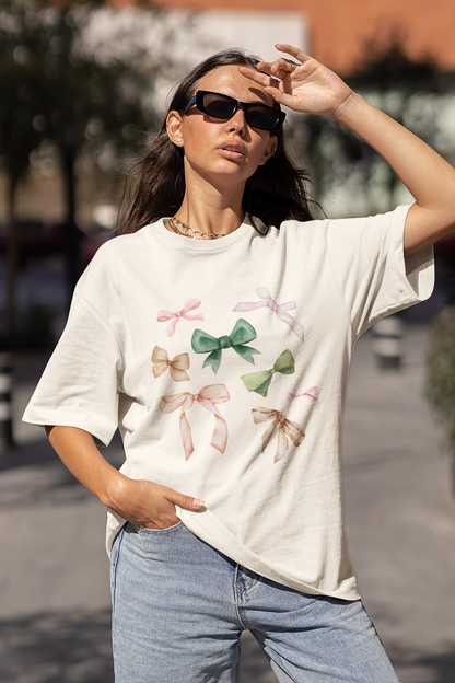 WATERCOLOR BOWS | OVERSIZED T-SHIRT