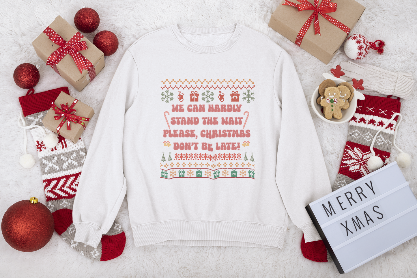 CHRISTMAS DON'T BE LATE | UNISEX CREW NECK CHRISTMAS SWEATSHIRT