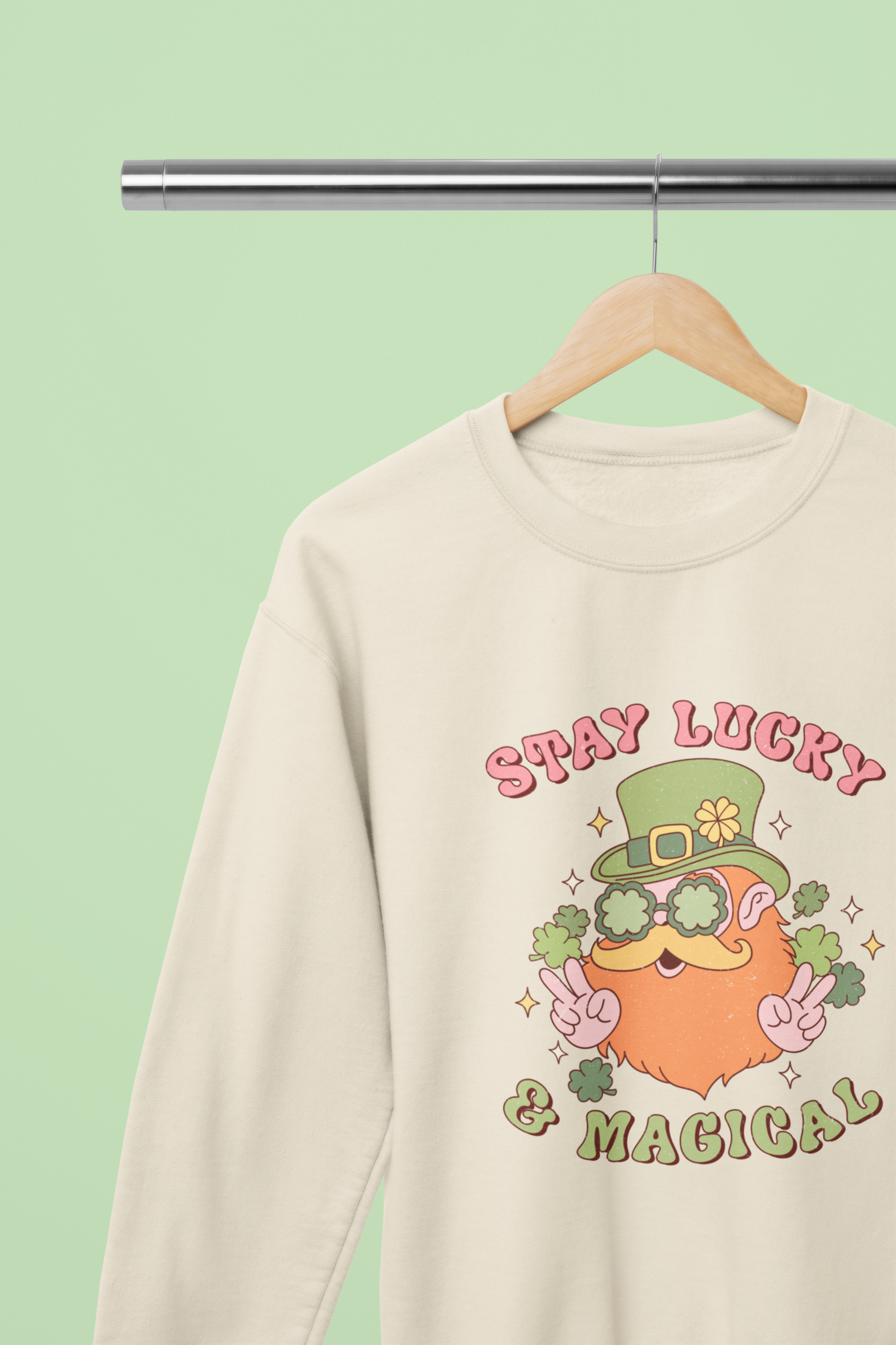 STAY LUCKY AND MAGICAL | ST PATRICK'S DAY RETRO SWEATSHIRT