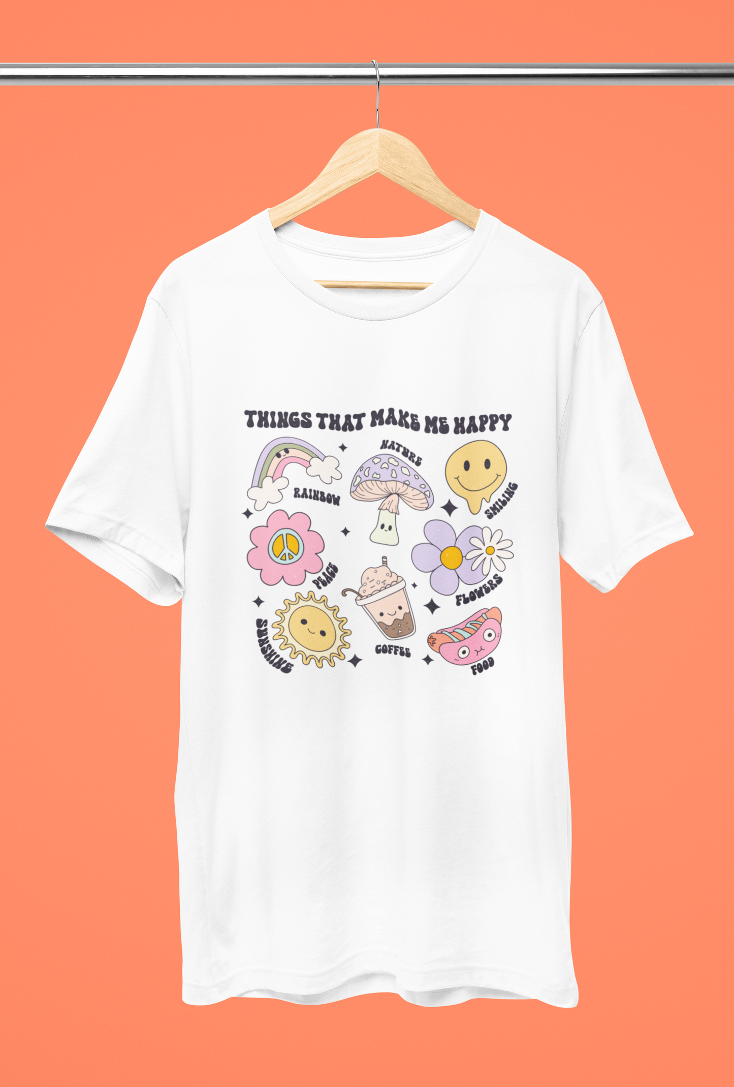 THINGS THAT MAKE ME HAPPY | RETRO GRAPHIC T-SHIRT