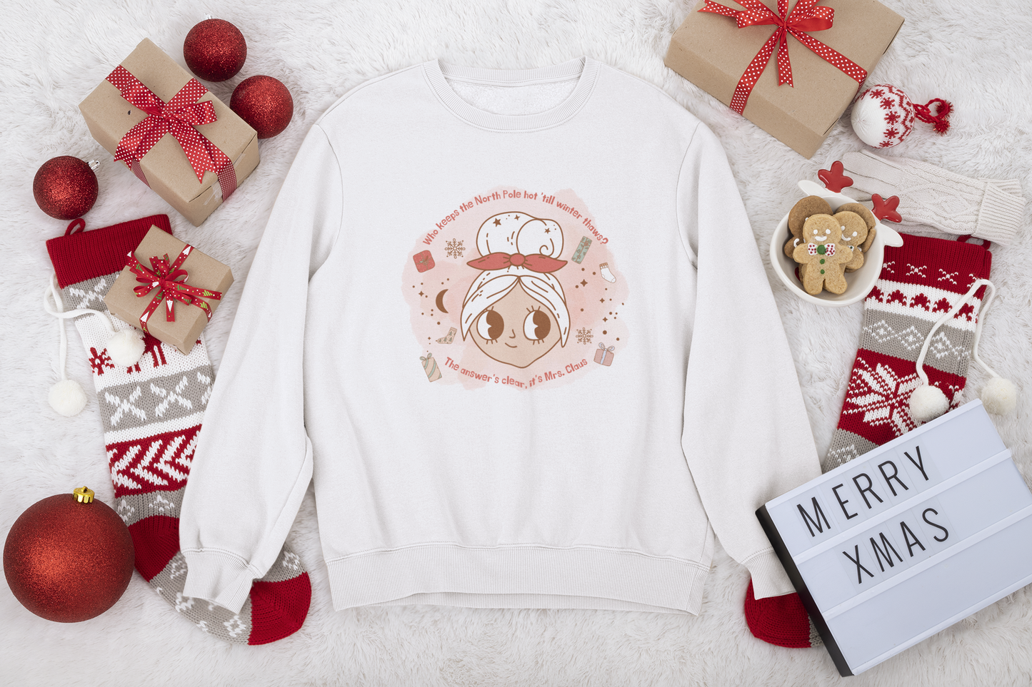 MRS. CLAUS | UNISEX CREW NECK CHRISTMAS SWEATSHIRT