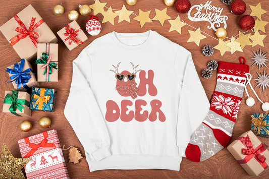 OH DEER | UNISEX CREW NECK CHRISTMAS SWEATSHIRT