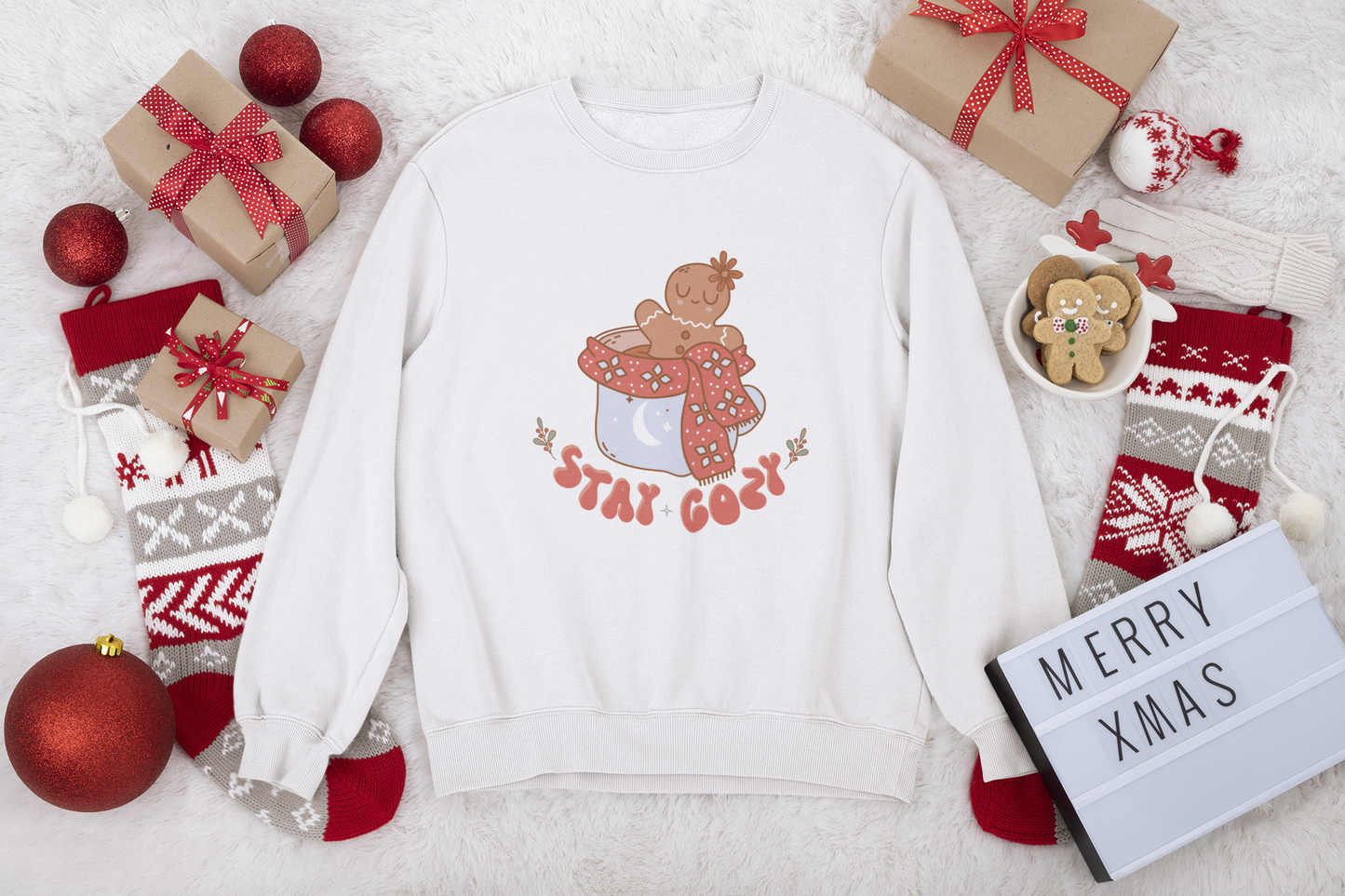 STAY COZY | UNISEX CREW NECK CHRISTMAS SWEATSHIRT